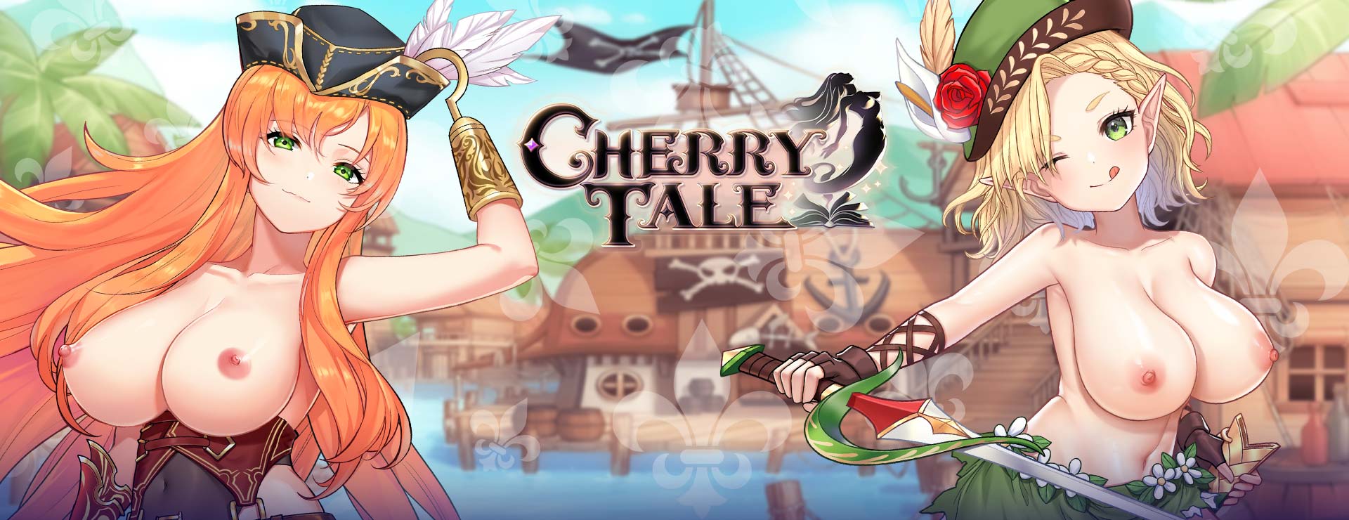 Cherry Tale trailer key art with the game's fairytale heroines